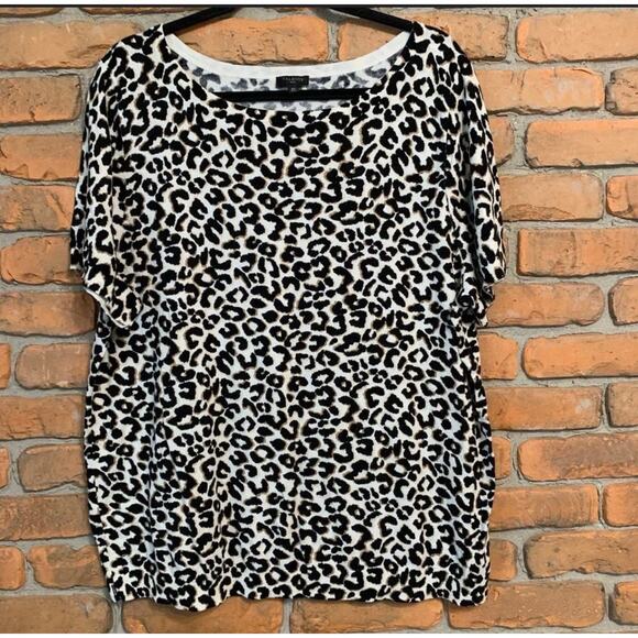 Talbots Top Womens Plus 3X Open Knit Pullover Sweater Cheetah New Tags $89 - Picture 5 of 12